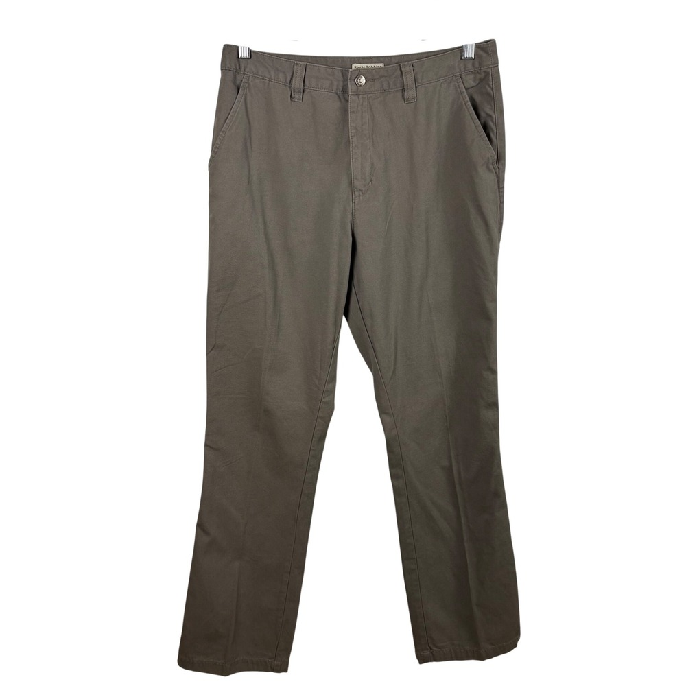 Royal Robbins Chino Pants 12 Long Taupe Gray Cotton Travel Utility Khakis